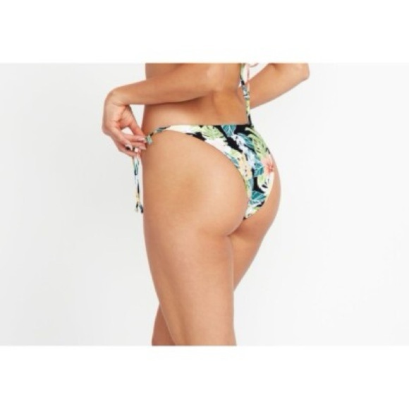 Volcom Green and Blue Cheeky Bikini Bottom Swimwear - Picture 3 of 7